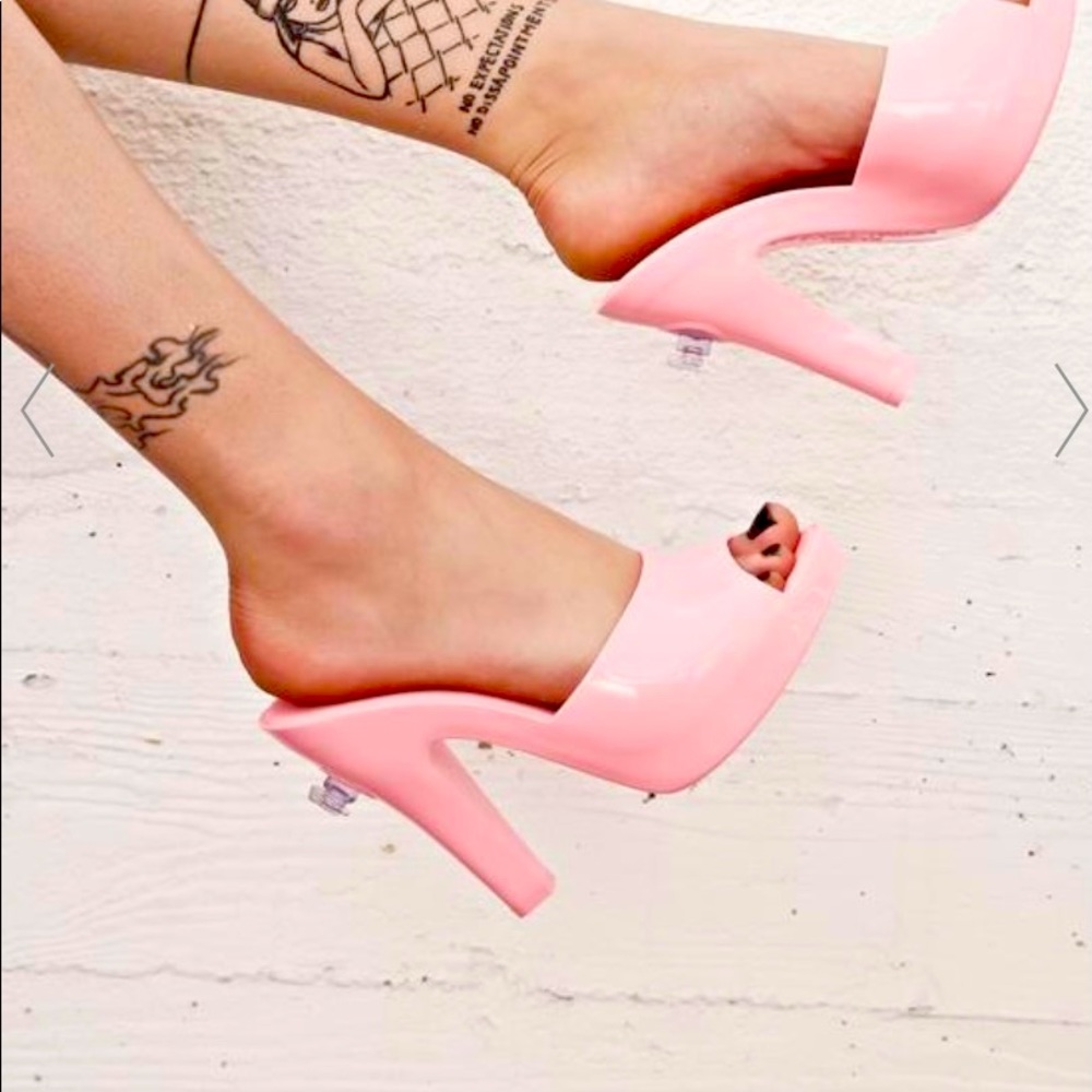 ⭐️BNIB Bubblegum Pink Melissa + Jeremy Scott Inflatable Heels Size 7⭐️Dust Bag!